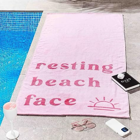 Beach Trends, Resting Beach Face, Pink Beach Towel, Sun Loungers, Cotton Beach Towel, Linen Store, Pink Beach, Beach Bathrooms, Natural Fibres