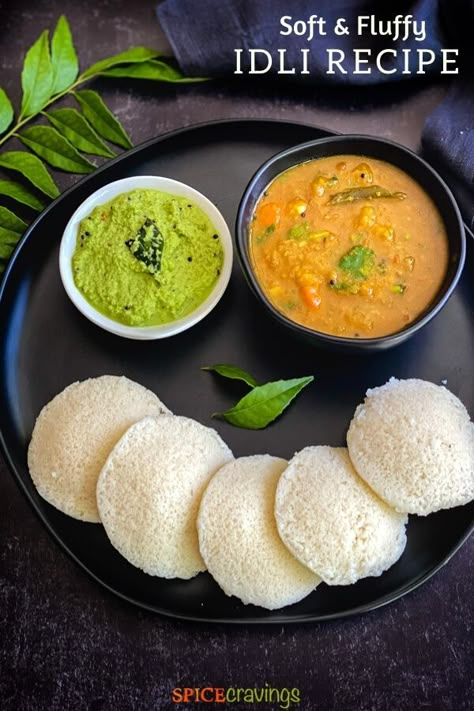 This no-fail Idli recipe is a popular South Indian treat enjoyed as a healthy breakfast or snack that's easily made in the Instant Pot from homemade batter. #idlirecipe #steamedricecake #spicecravings Idli Sambar, Cooking Fails, Recipe Instant Pot, Steamed Rice Cake, Idli Recipe, Healthy Indian Recipes, Breakfast Recipes Indian, A Healthy Breakfast, Indian Cooking Recipes