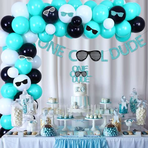 Cool Birthday Decorations, Two Cool Birthday Party Boy, Two Cool Birthday Party, Two Cool Birthday, Birthday Party Boy, Bday Party Kids, Two Cool, Boy Cake, Party Boy