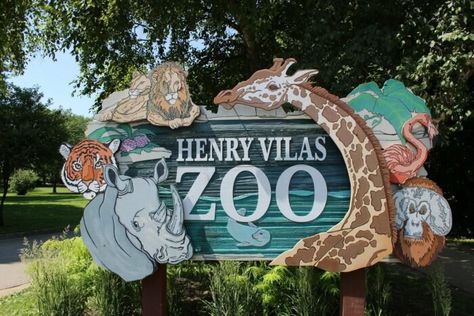 Zoo Signs Design, Park Signage Design, Zoo Sign, Zoo Signage, Wisconsin Attractions, Zoo Logo, Planet Zoo Inspiration, Wisconsin Vacation, Zoo Inspiration