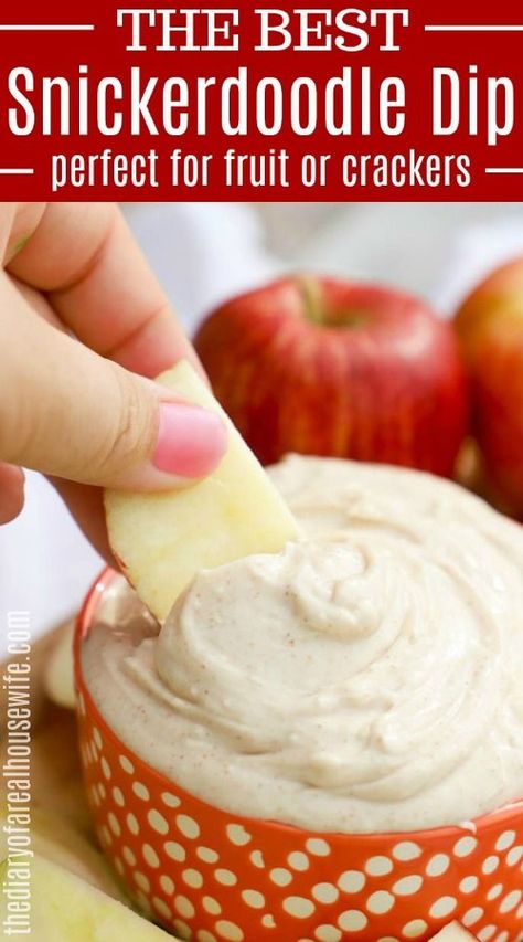 Holiday Fruit Dip, Snickerdoodle Fruit Dip, Snickerdoodle Dip Recipe, Cinnamon Fruit Dip, Fruit Dip Christmas, Fall Fruit Dip Recipes, Fruit Dips Recipes Easy, Christmas Fruit Dip, Snickerdoodle Dip