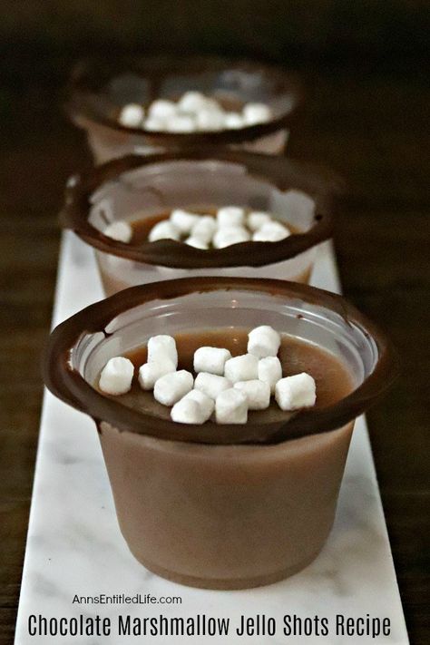 Jello Shot Ideas, Marshmallow Jello, Holiday Jello, Holiday Jello Shots, Jello Shots Recipe, Jello Shots Vodka, Christmas Jello Shots, Chocolate Vodka, White Chocolate Liqueur