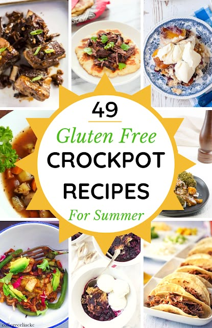 49 Gluten Free Crockpot Recipes for Summer Crockpot Recipes For Summer, Gluten Free Crockpot Recipes, Summer Crockpot Meals, Gluten Free Crockpot, Gluten Free Crock Pot, Gluten Free Crock Pot Recipes, Summer Crockpot, Gluten Free Tacos, Summer Crockpot Recipes