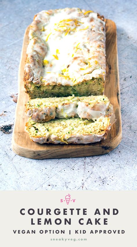 This recipe for courgette and lemon cake is low in added sugar, zingy and light. It's a great summer bake that the whole family will love. Plus it's a great way to use up a glut of courgettes (zucchini) should you be lucky enough to have too many! #courgette #zucchini #courgetteloaf #courgettecake #vegancake Courgette And Lemon Cake, Courgette Cake, Courgette Recipes, Eat More Veggies, Summer Baking, More Veggies, Vegan Cake, Lemon Cake, Vegan Baking