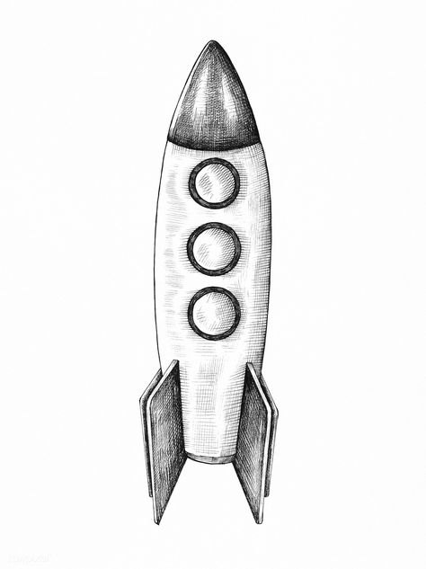 Hand-drawn rocket illustration | free image by rawpixel.com Rocket Sketch Drawings, Rocket Sketch, Roket Air, Rocket Illustration, Rocket Drawing, Adventure Artwork, Rocket Art, Banner Drawing, Space Drawings