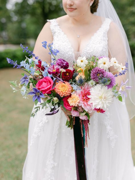 Jewel-Tone Bouquet for Wedding at Sotto Sotto in Atlanta, Georgia Wedding Flower Arrangements Purple, Dahlia Wedding Bouquets, Dahlia Wedding, Wedding Bouquet Ideas, Dahlias Wedding, Burgundy Dahlia, Bouquet For Wedding, Dahlia Bouquet, Bouquet Photography