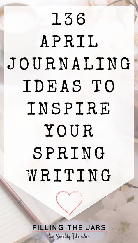 Unleash your creativity and inner writer this spring with our collection of 136 journal prompts for April. These prompts are designed to inspire reflection, creativity, and personal growth. Whether you're looking for journaling ideas for April or just some fresh inspiration, these prompts will help you capture the essence of the season in your writing. April Journaling, April Journal Prompts, Clean Messy House, April Journal, 30 Day Writing Challenge, Spring Writing, Happiness Journal, Messy House, Writing Challenge