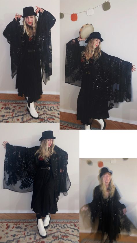 Witchy Couples Costume, Fleetwood Mac Costume, Stevie Nicks Halloween Costume, Stevie Nicks Outfits Inspiration, Stevie Nicks Witch, Stevie Nicks Costume, Steampunk Explorer, Explorer Costume, Halloween 23