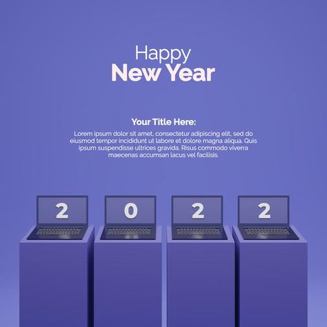 Happy new year 2022 on the laptop screen... | Premium Psd #Freepik #psd #background #banner #christmas #winter New Year Banner Design Ideas, New Year Post, International Days, New Year Calendar, Banner Christmas, Happy New Year Background, New Year Illustration, Happy New Year 2022, Smile And Wave