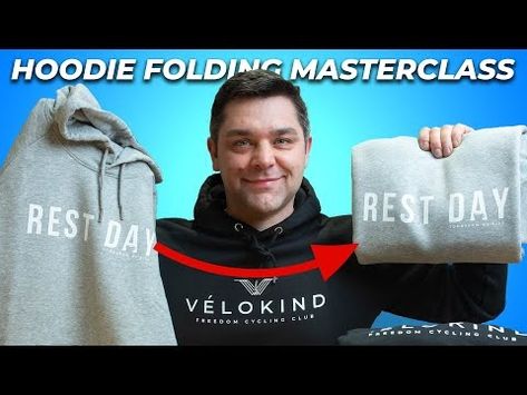 How to fold a hoodie like a pro | 3 best ways to save space & time - YouTube How To Hang Hoodies In Closet, Ways To Fold Hoodies, Fold A Hoodie, Folding Clothes Hacks, How To Fold Hoodies, How To Fold Sweaters, Folding Tips, Folding Hacks, Clothes Folding