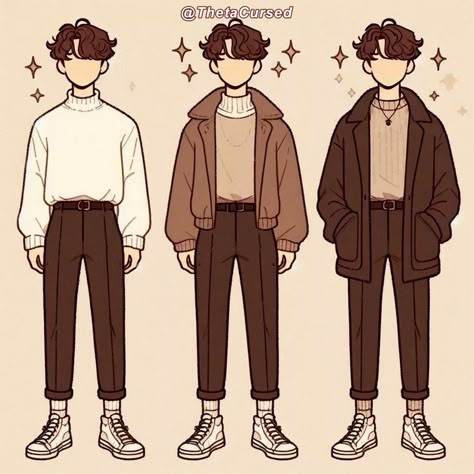 Honeycore Outfits, Cottagecore Outfits Men, Male Clothes Sketch, Clothing Ideas Men, Anime Clothes Reference, Overall Drawing, Cottage Core Boy, Digital Art Outfits, Outfit Drawing Reference