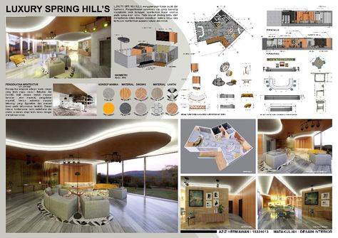 Interior Architecture Presentation, Interior Design Poster, Interior Design Presentation Boards, Interior Presentation, Interior Design Portfolio Layout, Interior Design Sketchbook, Architecture Design Presentation, Presentation Board Design, Graphic Design Portfolio Layout