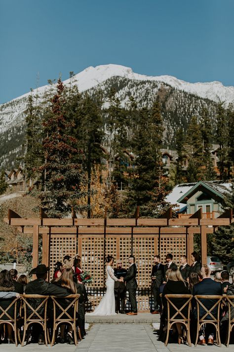 Mountain wedding ceremony at Creekside Villa Wedding Canmore.    #canmorewedding #mountainwedding #winterwedding Canmore Wedding, Winter Wedding Photos, Special Style, Villa Wedding, Mountain Bride, Relaxed Wedding, Ceremony Ideas, Wedding Team, Canadian Rockies