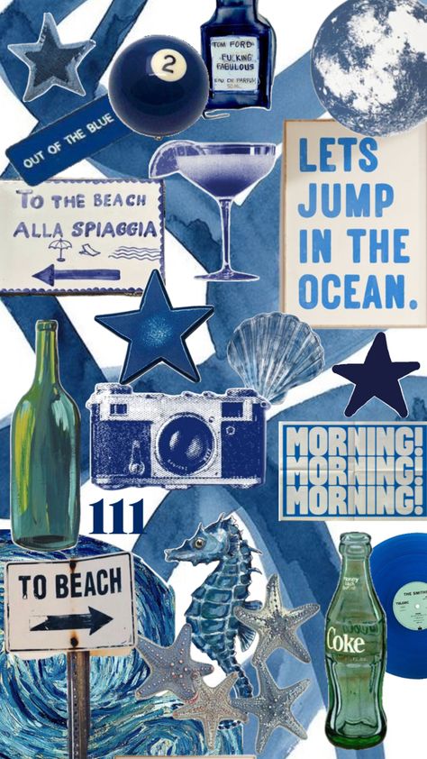 Beachy, coastal, ocean, blue, dark blue, aesthetic, collage, wallpaper Dark Blue Aesthetic Collage, Blue Aesthetic Collage Wallpaper, Beachy Collage, Blue Collage Wallpaper, Blue Aesthetic Collage, Coastal Collage, Aesthetic Collage Wallpaper, Dark Blue Aesthetic, Blue Collage