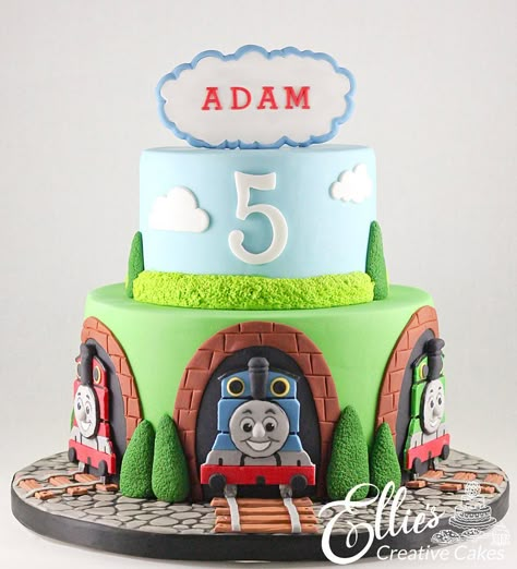 Thomas The Train Birthday Party Cake, Thomas And Friends Birthday Party, Thomas Train Birthday Cake, Thomas The Tank Cake, Thomas And Friends Cake, Thomas Birthday Cakes, Thomas The Train Cake, Thomas Train Birthday, Thomas Cake