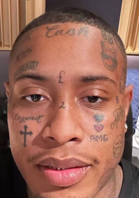 Rapper Face Tattoos, Face Tattoo Men, Thug Style, Neck Tattoos, Face Tattoos, Face Tattoo, Face Men, Neck Tattoo, Male Face