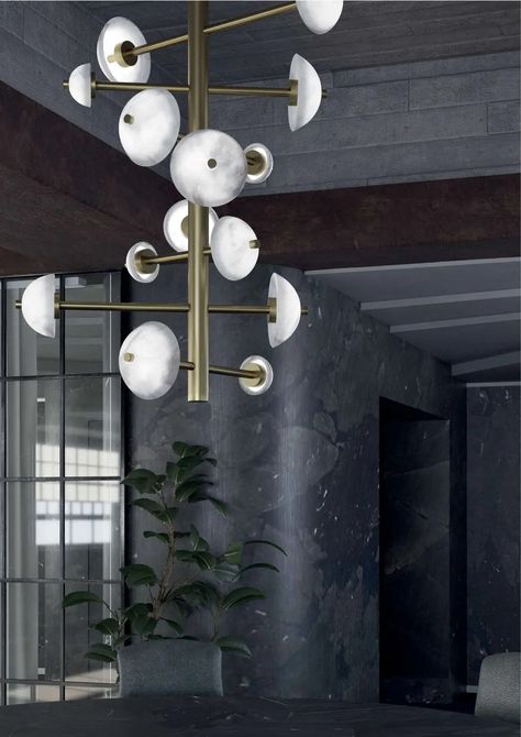 Apollo alabaster pendant light - Alabastro Italiano White Alabaster, Bespoke Lighting, Copper Pendant Lights, Interiors Magazine, Light Copper, Metal Chandelier, Kids Interior, Lighting Products, Metal Structure