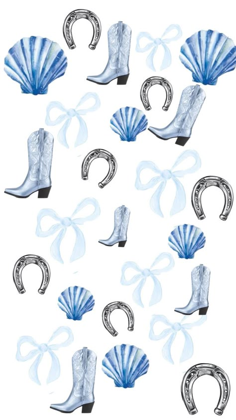 Blue Western Wallpaper, Blue Vision Board, Mac Widgets, Florida Wallpaper, Bows Wallpaper, Cowgirl Wallpaper, Western Aesthetic Wallpaper, Cute Phone Wallpaper, Coastal Cowgirl Aesthetic