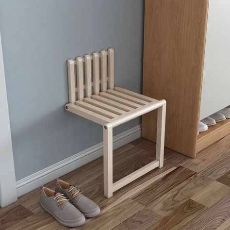 Folding Wooden Stool, Bathroom Chair, Porch Chairs, Bathroom Stool, Folding Seat, Folding Walls, Shower Seat, Shower Chair, Wall Seating