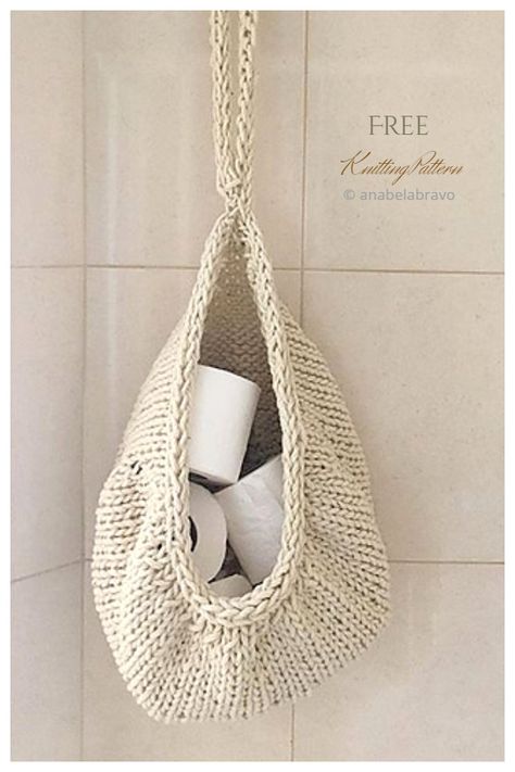 Diy Crochet Basket, Quick Knitting Projects, Knitting Projects Free, Small Knitting Projects, Easy Knitting Patterns Free, Knitting Bag Pattern, Crochet Storage Baskets, Easy Knitting Projects, Crochet Storage