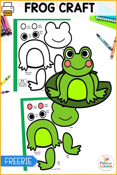 Make an adorable frog craft for kids using a free printable template. It's an easy Spring activity that enhances fine motor skills. Frog Template, Frog Craft, Alphabet Letter Activities, Spring Activity, Alphabet Letter Crafts, Family Travel Quotes, Frog Crafts, Free Printable Activities, Friend Activities