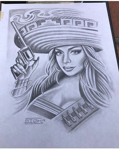 Charra by @sigh_todiefor #mexicanstyle_art #art #arte #drawing #charra Mexican Charra Tattoo, Charra Tattoos, Lion Art Tattoo, Chicano Tattoos Sleeve, Mexican Art Tattoos, Aztec Tattoo Designs, Prison Art, Mexican Culture Art, Cholo Art