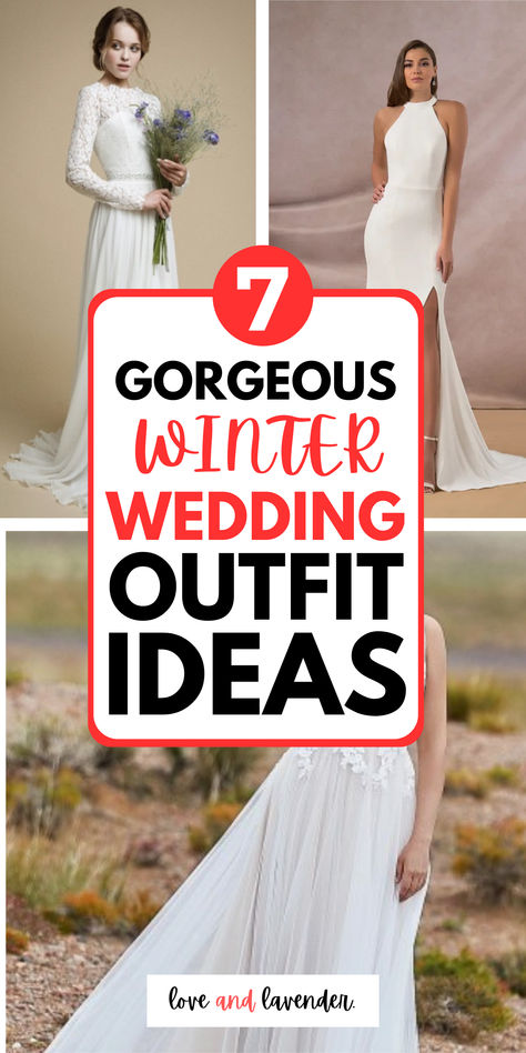 Stay cozy and chic with 5 unique winter wedding dress ideas for 2024 brides ❄️👰 Perfect for a magical winter wonderland wedding! #WinterBride #2024Wedding. Pin your favorite look now! Wedding Dresses For December Brides, Outdoor Winter Wedding Dress, Casual Winter Wedding Dress, Barnyard Wedding Reception, Winter Wedding Dress Ideas, November Wedding Dresses, December Wedding Dresses, Christmas Wedding Dresses, Winter Wedding Accessories