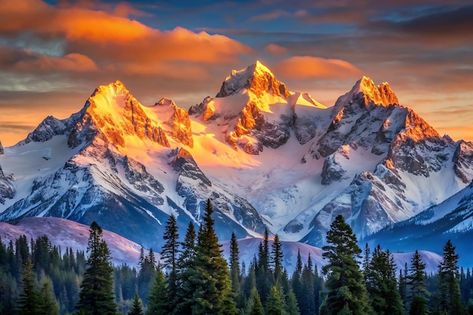 Mountain Landscape Photography Horizontal, Landscape Images Photography, Wallpaper Mountain Nature, Mountain Background Landscape, Sunrise Horizontal, Colourful Mountains, Horizon Background, Mountain Skyline, Sunset Over Mountains