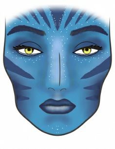 Avatar Makeup, Avatar Halloween, Mac Face Charts, Creepy Halloween Makeup, Face Charts, Halloween Makeup Inspiration, Pandora Avatar, Face Chart, Halloween Inspo