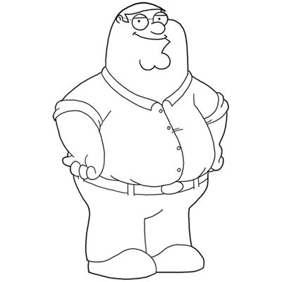 Do you want to learn how to draw Peter Griffin from Family Guy? I have put together a step-by-step tutorial that will help you figure out how to draw the dad, Peter, by using simple shapes to build up Peter's form. This is an intermediate cartooning tutorial that kids, teens, and adults will enjoy. Even some younger children might be able to draw Peter if you stand by to help with the instructions. Guy Coloring Pages, Peter Family Guy, Griffin Drawing, Character Coloring Pages, Cartoon Tutorial, Anatomy Coloring Book, Griffin Family, Free Kids Coloring Pages, Coloring Books For Kids