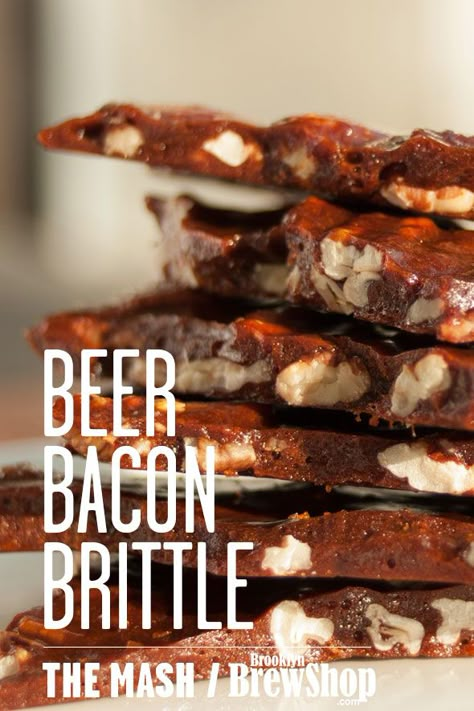 Beer Beer Dessert, Beer Bacon, Brittle Recipes, Cooking With Beer, Bacon Appetizers, Beer Tasting, Beer Recipes, Bacon Recipes, Pecans