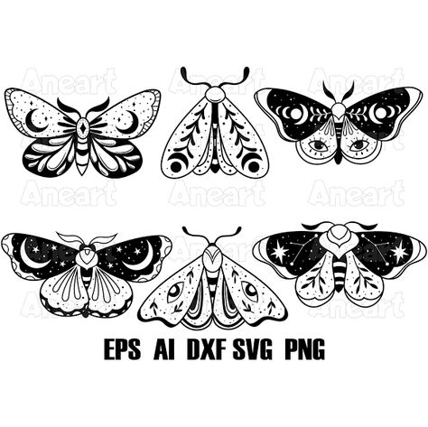 October Tattoos, Agenda Stickers, Svg Butterfly, Butterfly Svg, Moth Art, Layered Vinyl, Butterflies Svg, Luna Moth, Digital Elements