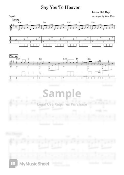 Say Yes To Heaven - Lana Del Rey ■YouTube Channel http://www.youtube.com/c/YutaUeno Say Yes To Heaven, Guitar Tabs Acoustic, Easy Guitar Tabs, Easy Guitar, Guitar Tabs, To Heaven, Say Yes, Lana Del Rey, Acoustic Guitar