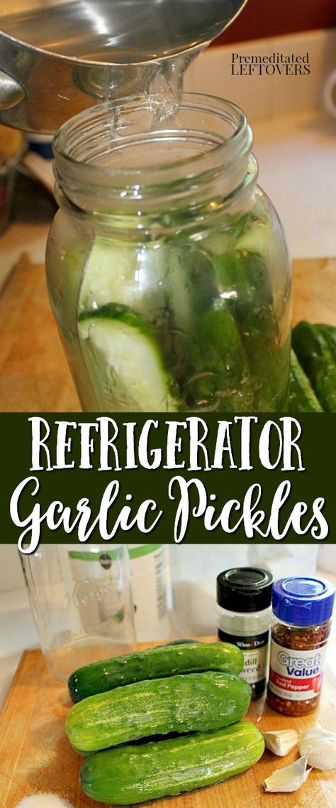 Quick Garlic Pickles, How To Make Garlic Pickles, Dill Refrigerator Pickle Recipe, Refrigerator Garlic Pickles, English Cucumber Pickles, Pickles Homemade Easy, Garlic Pickles, Pickling Cucumbers Recipe, Pickled Things