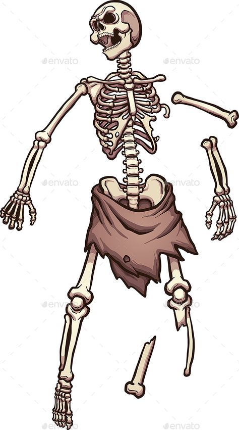 Cartoon skeleton laying on the ground. Vector clip art illustration with simple gradients. All in a single layer. Skeleton Laying Down Drawing, Skeleton Laying Down, Laying On The Ground, Cartoon Skeleton, Skeleton Arm, Skeleton Illustration, Person Cartoon, Forest Photos, Skeleton Art