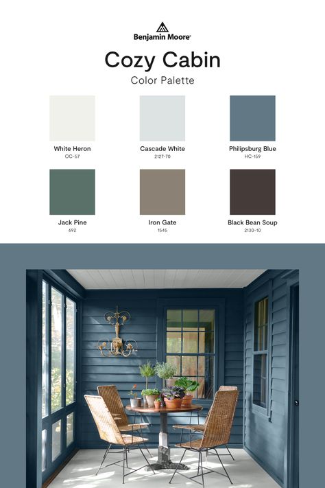 Cabin Colour Palette, Lake House Color Scheme, Log Cabin Paint Colors Interior Design, Cabin Bedroom Paint Colors, Adirondack Paint Colors, Cabin Colors Interior Rustic, Cabin Interior Paint Colors Rustic, Lake Cabin Paint Colors, Paint Colors For Log Home Interior