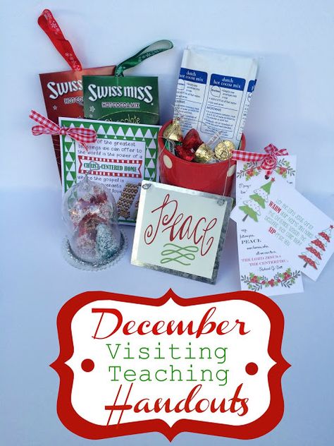 December Visiting Teaching Handouts. Visiting Teaching Ideas, December Ministering Ideas, Relief Society Christmas Gifts, Relief Society Gifts, Visiting Teaching Gifts, Relief Society Christmas, Visiting Teaching Message, Lds Seminary, Visiting Teaching Handouts