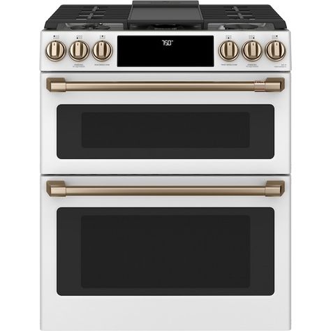 Smeg Cream Oven, Smeg Cream Built In Oven, Cream Smeg Oven Kitchen, Double Oven Electric Range White, Slide In Electric Range Double Ovens, Falcon Induction Range, 30 In Double Oven, Lowes Kitchen Appliances, White And Gold Double Oven