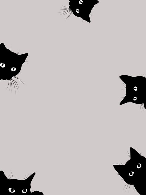 Cats Ipad Wallpaper, Black Cat Background, Cat Ipad Wallpaper, Cat Wallpaper Ipad, Paw Wallpaper, Pusheen Cute, Cats Art Drawing, Cat Background, Whimsical Wall Art