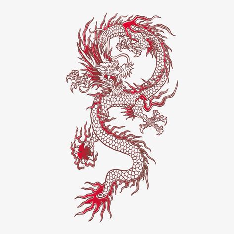 Red Dragon Tattoo, White Dragon, Red Dragon, Dragon Tattoo, Tattoo Design, Red, White, Design