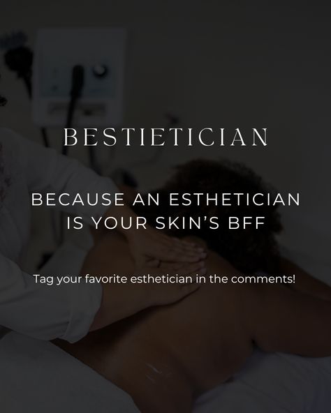 Meet your skin's BFF: the Bestietician! 💆‍♀️💖 Your esthetician knows just what your skin needs to stay glowing and healthy.​​​​​​​​​ Celebrate the amazing estheticians who keep us looking our best! Tag your favorite esthetician and show them some love.  #BestieSkinCare #conditionHER #SkinBFF #EstheticianLove Esthetician Aesthetic, Esthetician Inspiration, No Shave November, Insta Posts, Dermatology, Esthetician, Call Her, Meet You, The Amazing