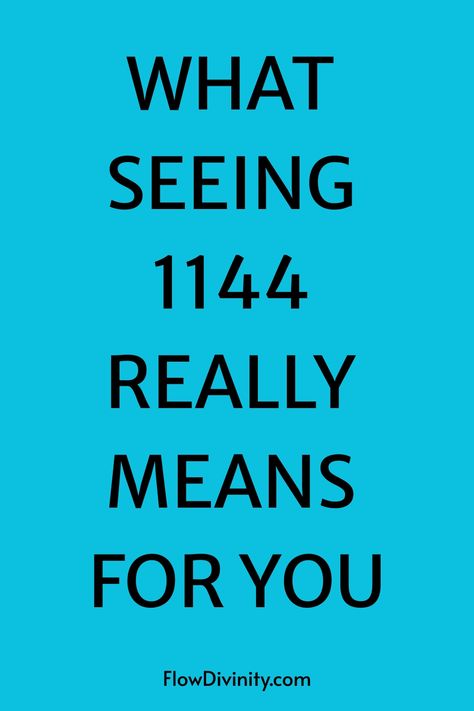 The frequent appearance of this number could be a signal from the universe or your celestial guides. This article will explore the profound meaning and symbolism behind the 1144 angel number. 1144 Meaning, 1144 Angel Number Meaning, 123 Angel Number, 1144 Angel Number, Message From The Universe, Take Charge Of Your Life, Angel Number Meaning, Twin Flame Relationship, Signs From The Universe