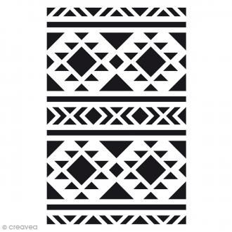 Pochoir home déco 10 x 15 cm - Fond Navajo - Photo n°1 Accent Wall Stencil, Fashion Design Sketchbook, Folder Design, Crochet Tapestry, Stencil Diy, Stencils Wall, Optical Illusions, Fabric Patterns, Accent Wall