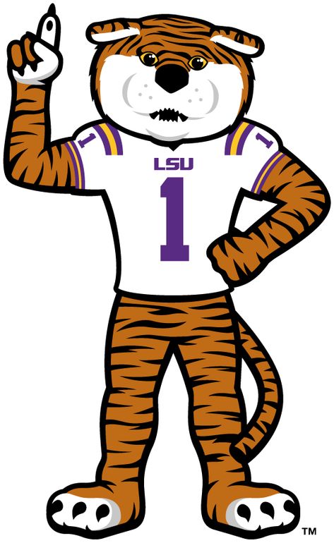 Lsu Tigers Art, Lsu Babies, Lsu Tigers Logo, White Football Jersey, Lsu Baseball, Tiger Mascot, Lsu Tigers Football, New Orleans Art, Lsu Football