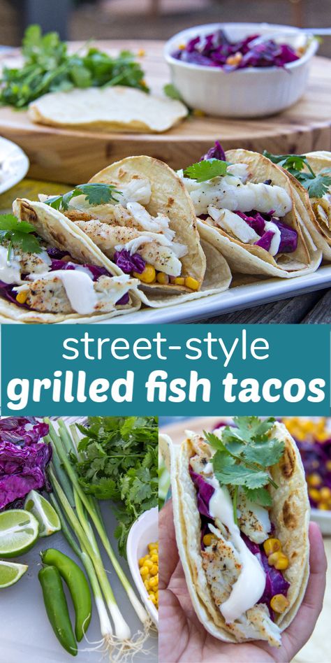 Grilled Fish Street Tacos Recipe | Make and Takes Street Tacos Fish, Fish Street Tacos Recipe, Fish Street Tacos, Street Fish Tacos, Street Tacos Recipe, Mexican Cuisine Recipes, Taco Recipes Mexican, Grandma Kitchen, Street Taco Recipe