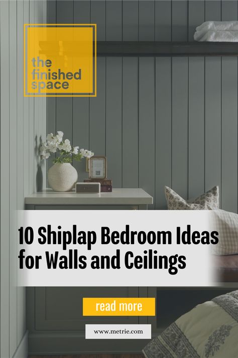 Are you considering adding shiplap to your bedroom design but aren’t sure how to effectively use it? Here are some of the best shiplap bedroom ideas for walls and ceilings. Bedroom Ceiling Paneling, Shiplap Walls And Ceilings Bedroom, Master Bedrooms With Accent Wall Shiplap, Farmhouse Bedroom Wall Ideas, Vertical Shiplap Wall Bedroom, Bedroom With Shiplap Accent Wall, Shiplap In Bedroom, Shiplap Walls Bedroom, Shiplap Bedroom Accent Wall