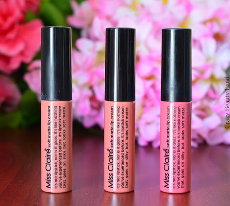 Miss Claire Lipstick, Miss Claire, Beauty Land, Best Drugstore Makeup, Soft Matte Lip Cream, Matte Lipsticks, Matte Pink, Makeup To Buy, Nude Lipstick