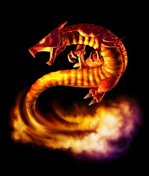 Fire Salamander Art - Ogre Battle 64 Art Gallery Ogre Battle, Fire Salamander, Dragon's Lair, 3d Tattoo, Red Lion, Monster Design, Dragon Art, Game Artwork, Art Club