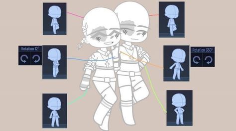 Gacha Poses Base Couple, Gacha Custom Poses Couple, Gacha Pose, Gacha Base Poses Cute, Chibi Body, Body Base Drawing, Club Outfit Ideas, Cat Icon, Character Poses