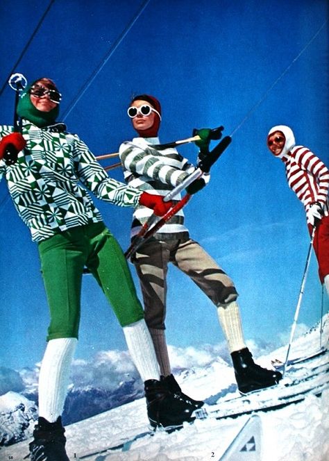 Jardin des Modes December 1965  Photo Vernier.1960s fashion. Ski Photoshoot, Slim Aaron, Ski Inspiration, Apres Ski Outfit, Snow Lodge, Ski Apparel, Apres Ski Outfits, Ski Aesthetic, Apres Ski Style